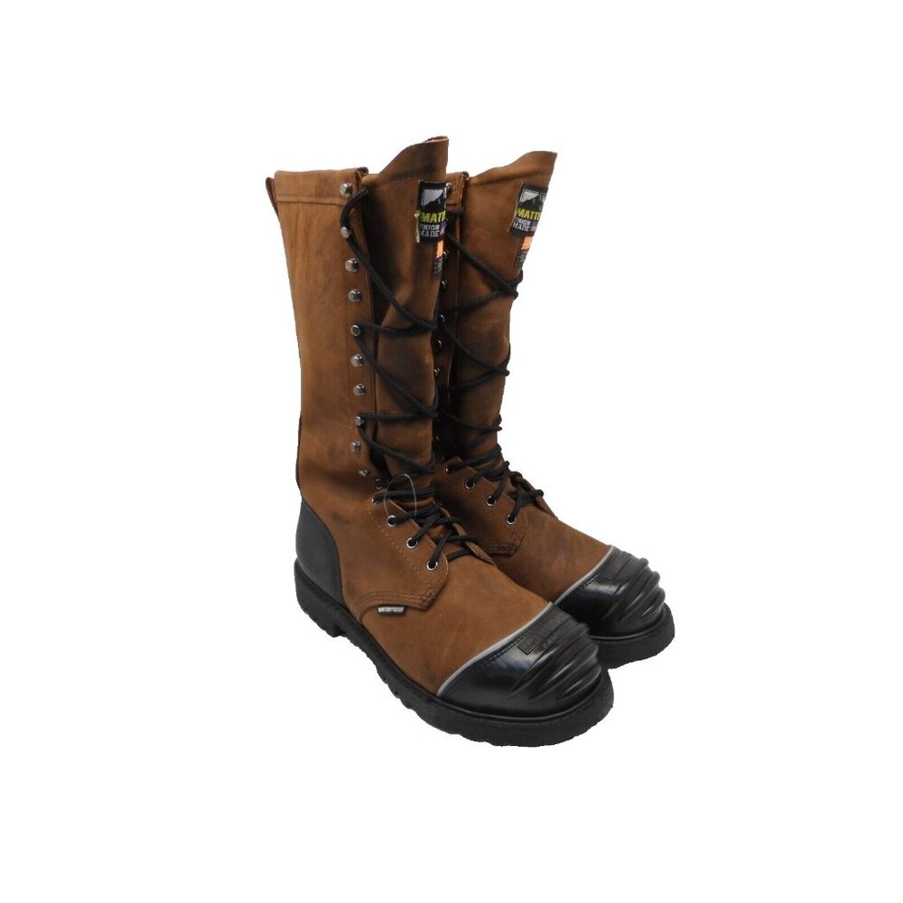 Matterhorn Men's 16" Tailings Ins. Metguard Mining Boot MT716 Brown Leather 9W